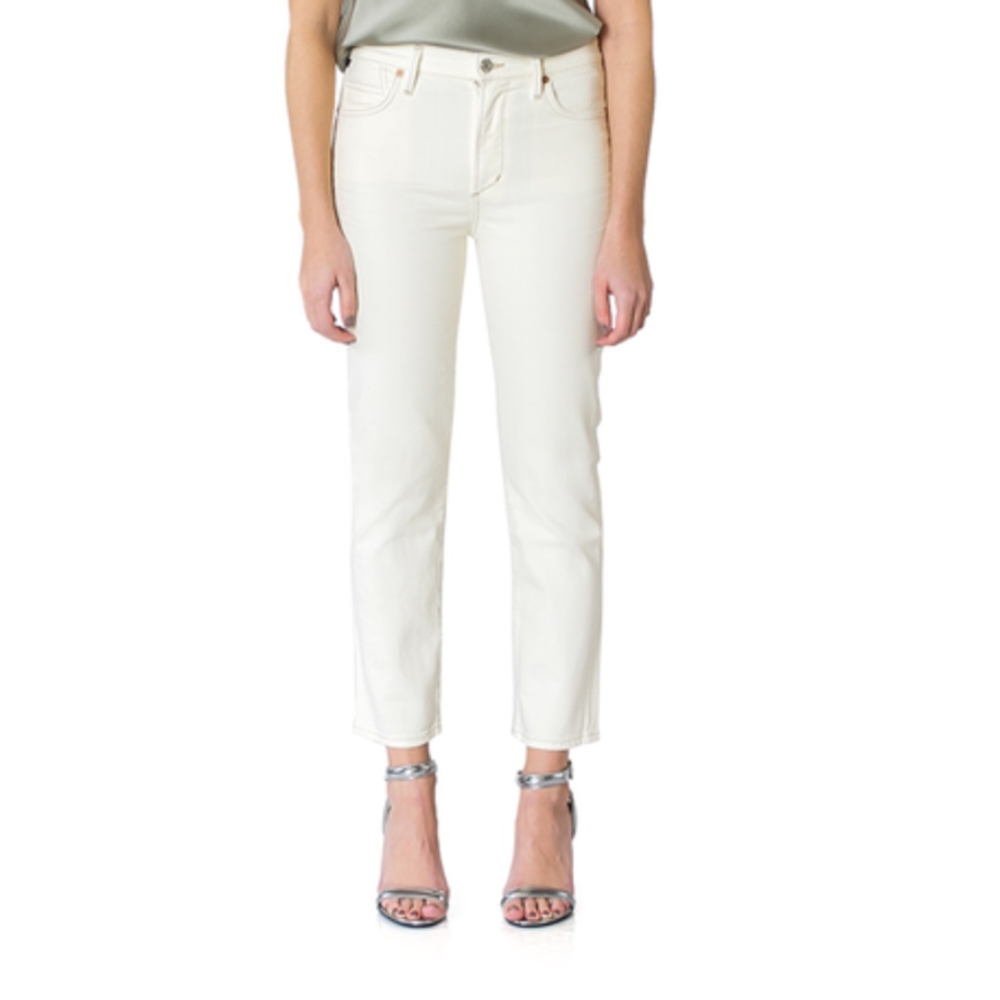 Cara High Rise Jeans in Light Cream